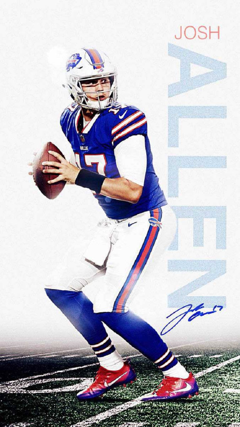 Josh Allen Bills Quarterback Art Wallpaper