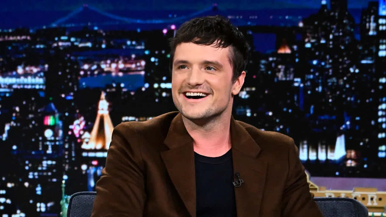 Josh Hutcherson Late Night Show Appearance Wallpaper