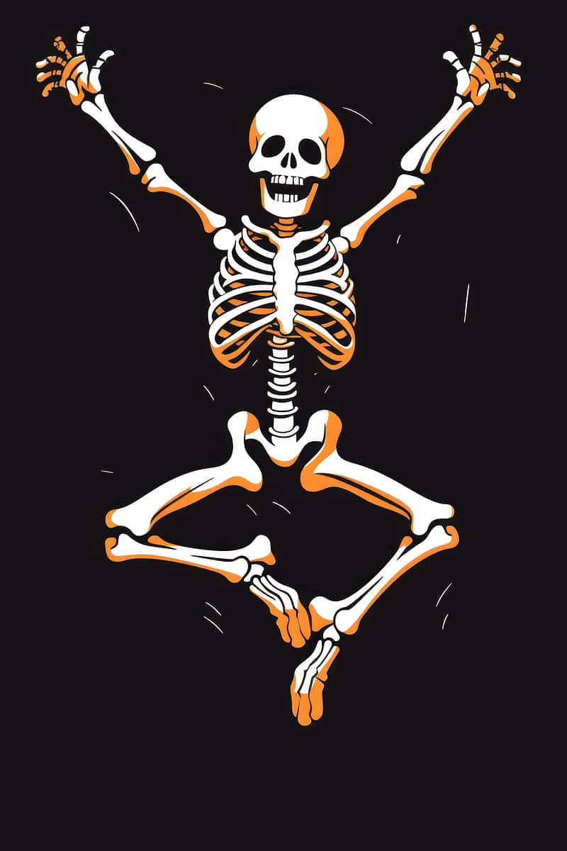 Joyful Skeleton Dance Wallpaper