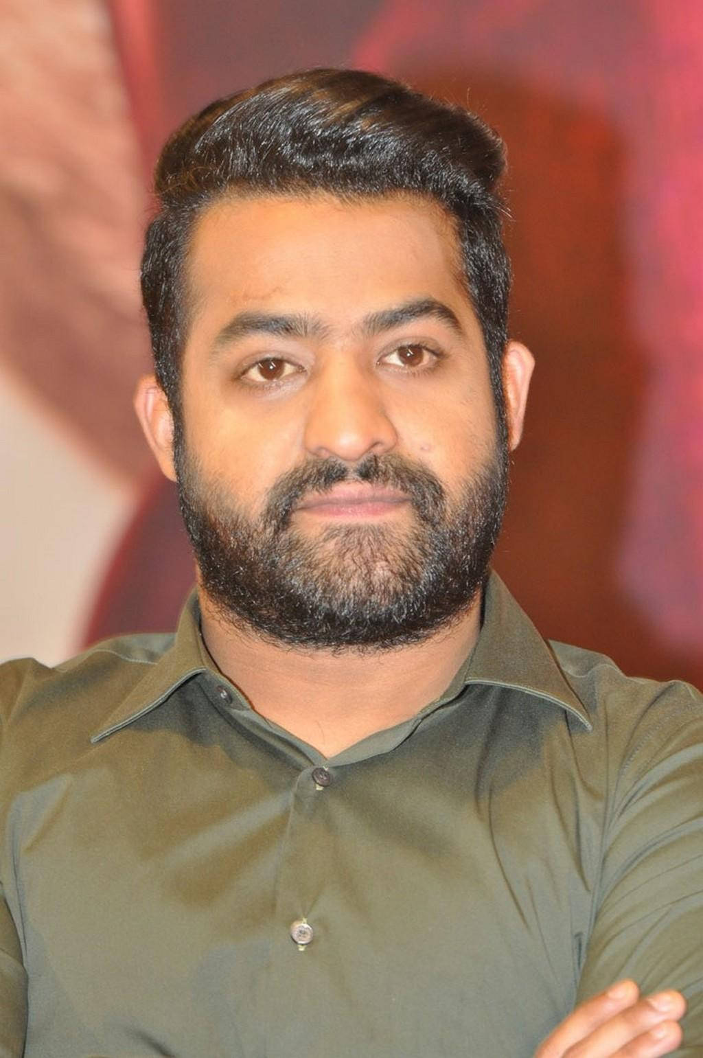 Jr Ntr In Green Dress Shirt Wallpaper