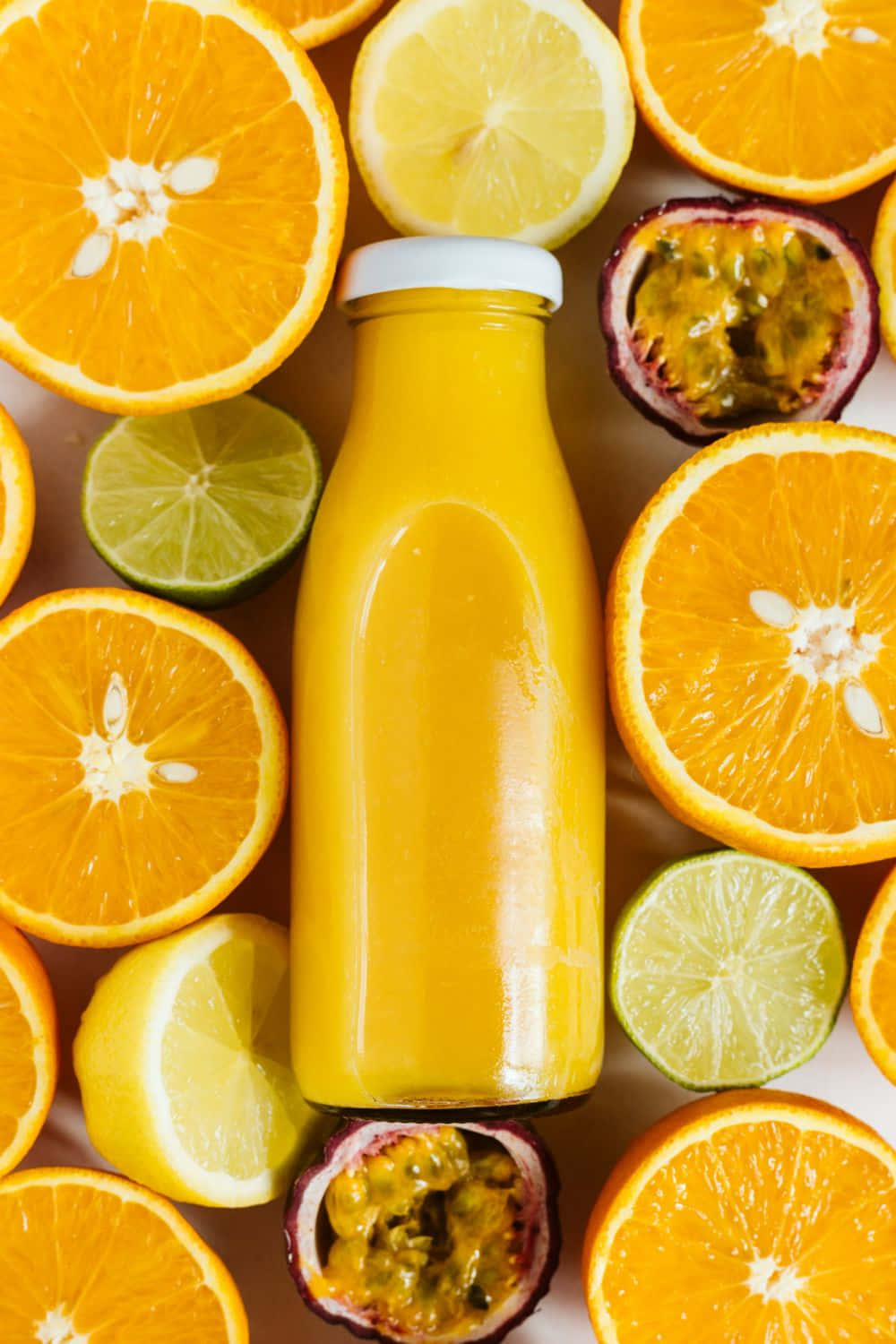 Juice Orange Flavor In A Bottle Wallpaper