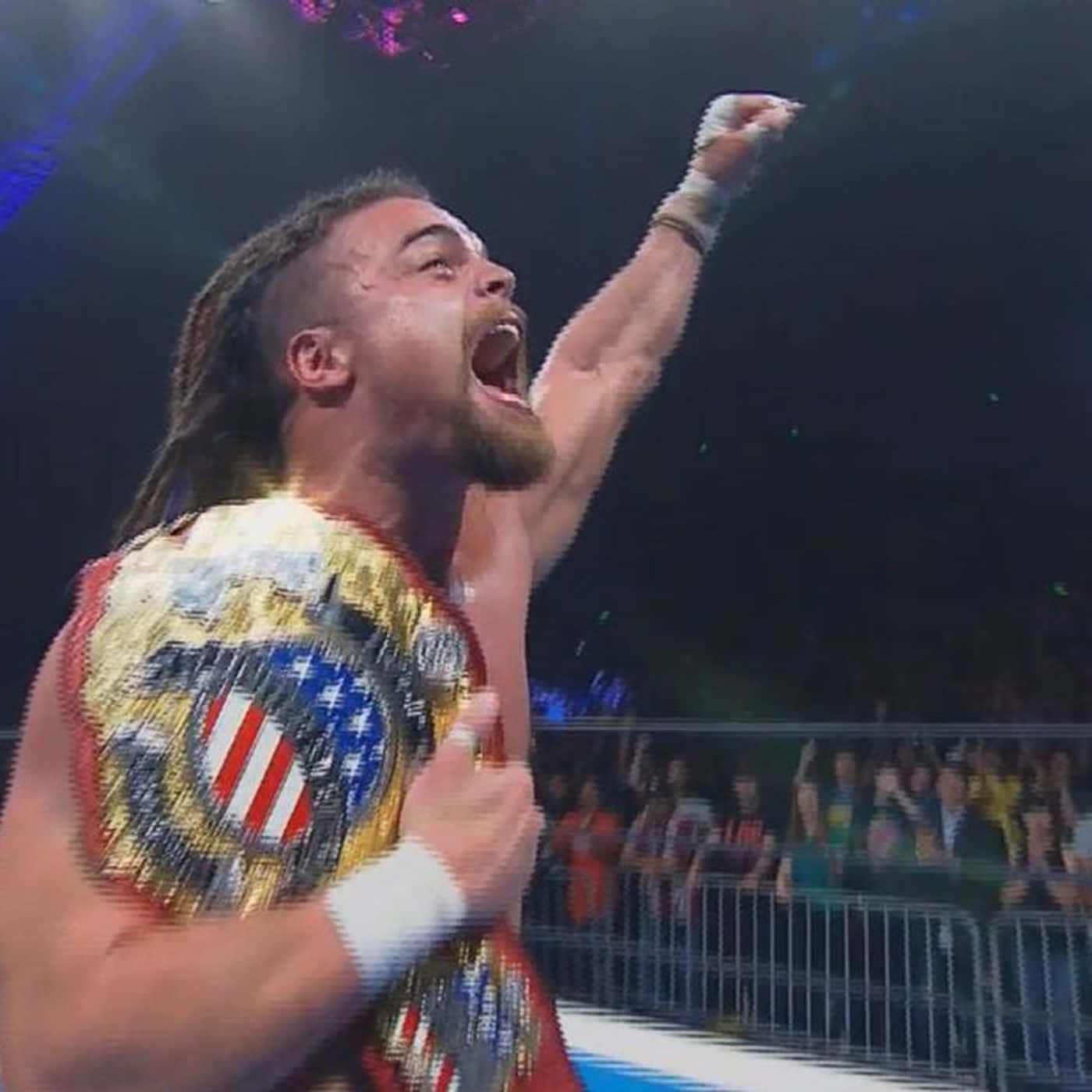 Juice Robinson Proudly Carrying His Championship Belt. Wallpaper