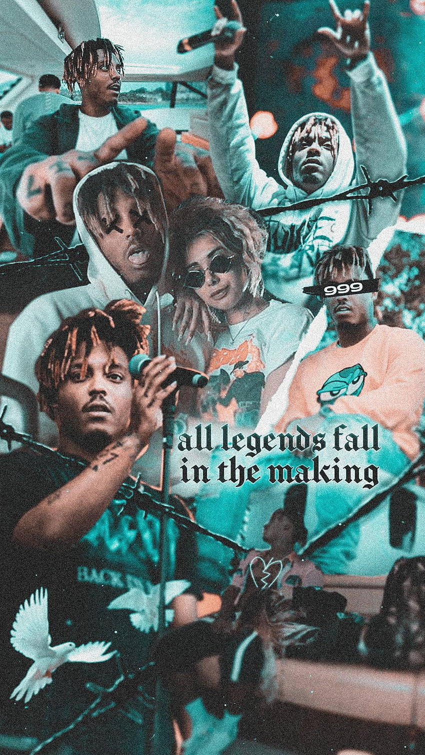 Juice Wrld Legends Collage Phone Wallpaper