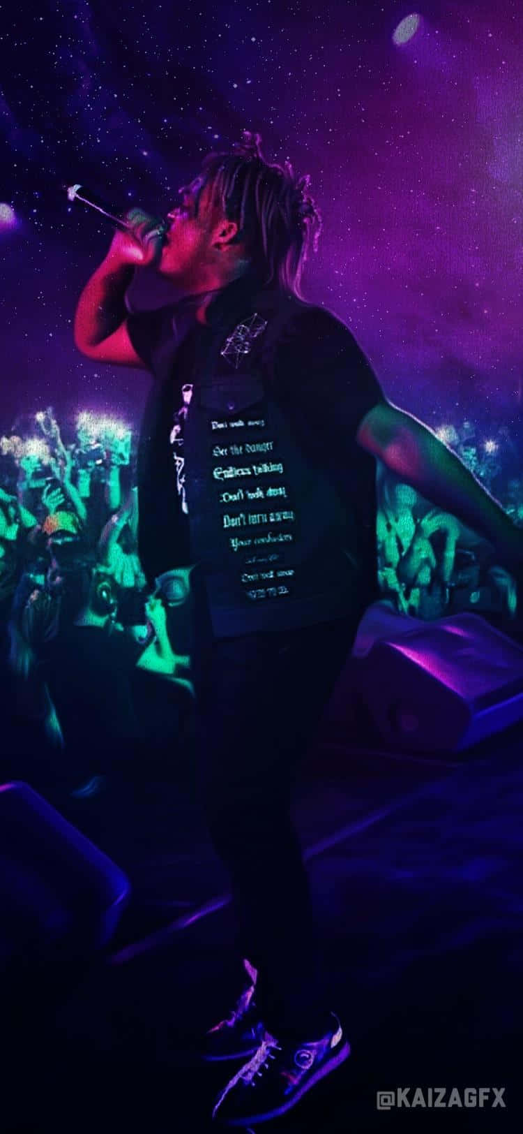 Juice Wrld Lights Up The Stage With A Live Performance Wallpaper