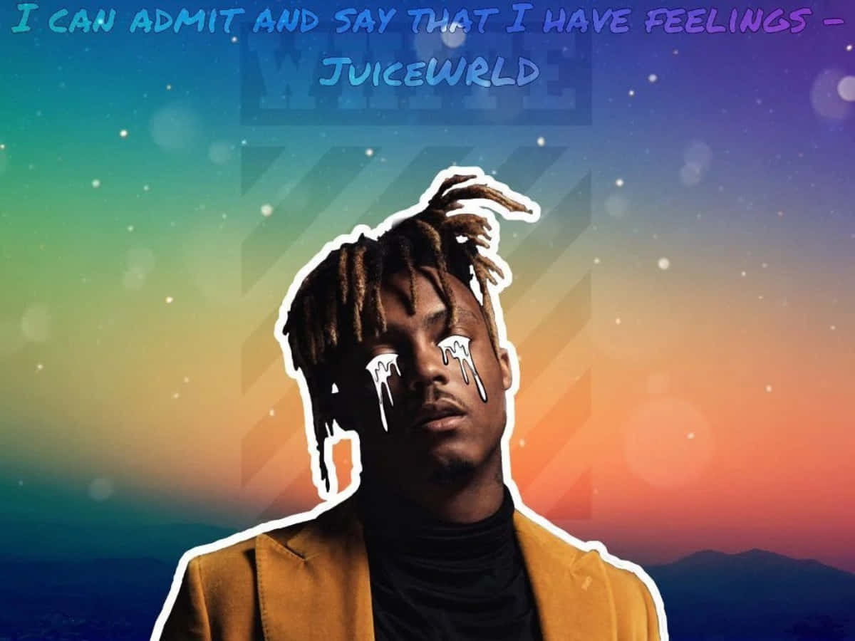 Juice Wrld Quotes In Inspirational Graffiti Art Wallpaper