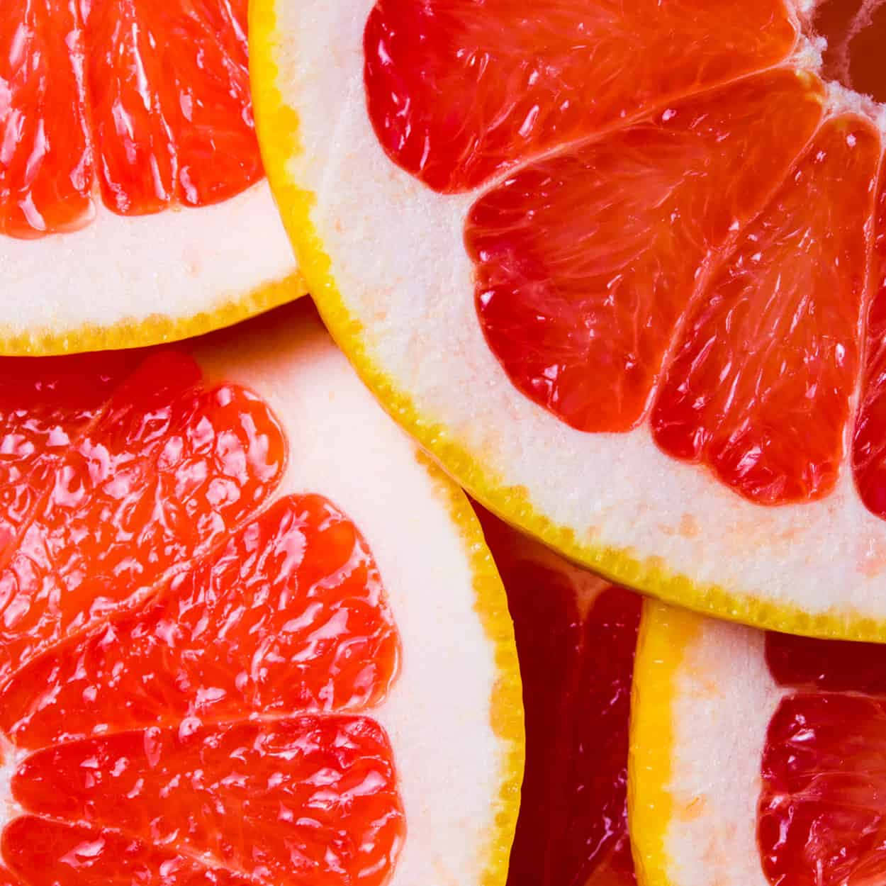 Juicy Pink Grapefruit Slices Wallpaper