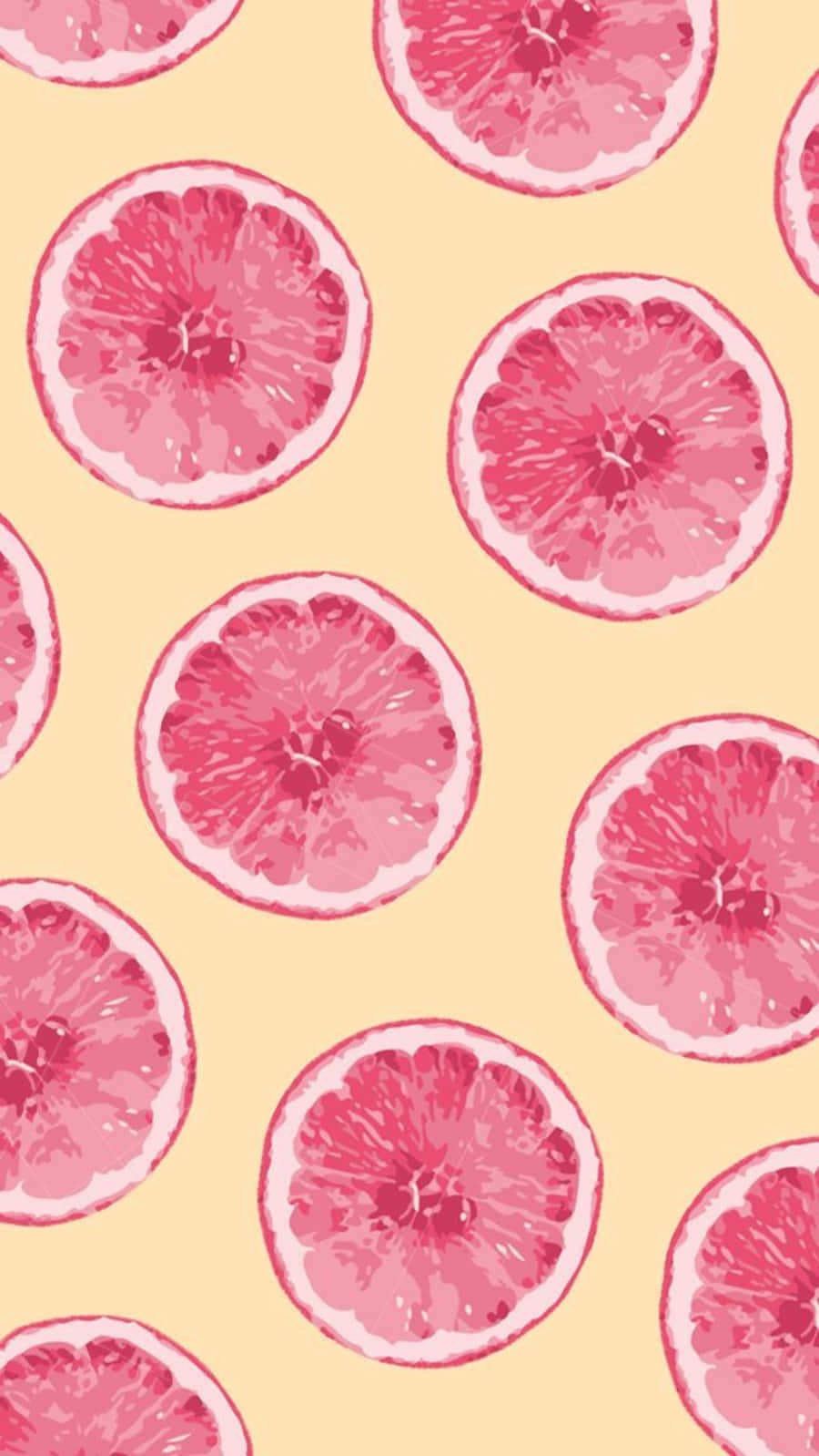 Juicy Pink Grapefruit Slices Wallpaper