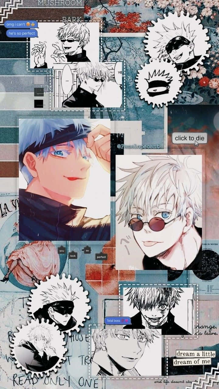 Jujutsu Kaisen Character Collage Aesthetic Wallpaper