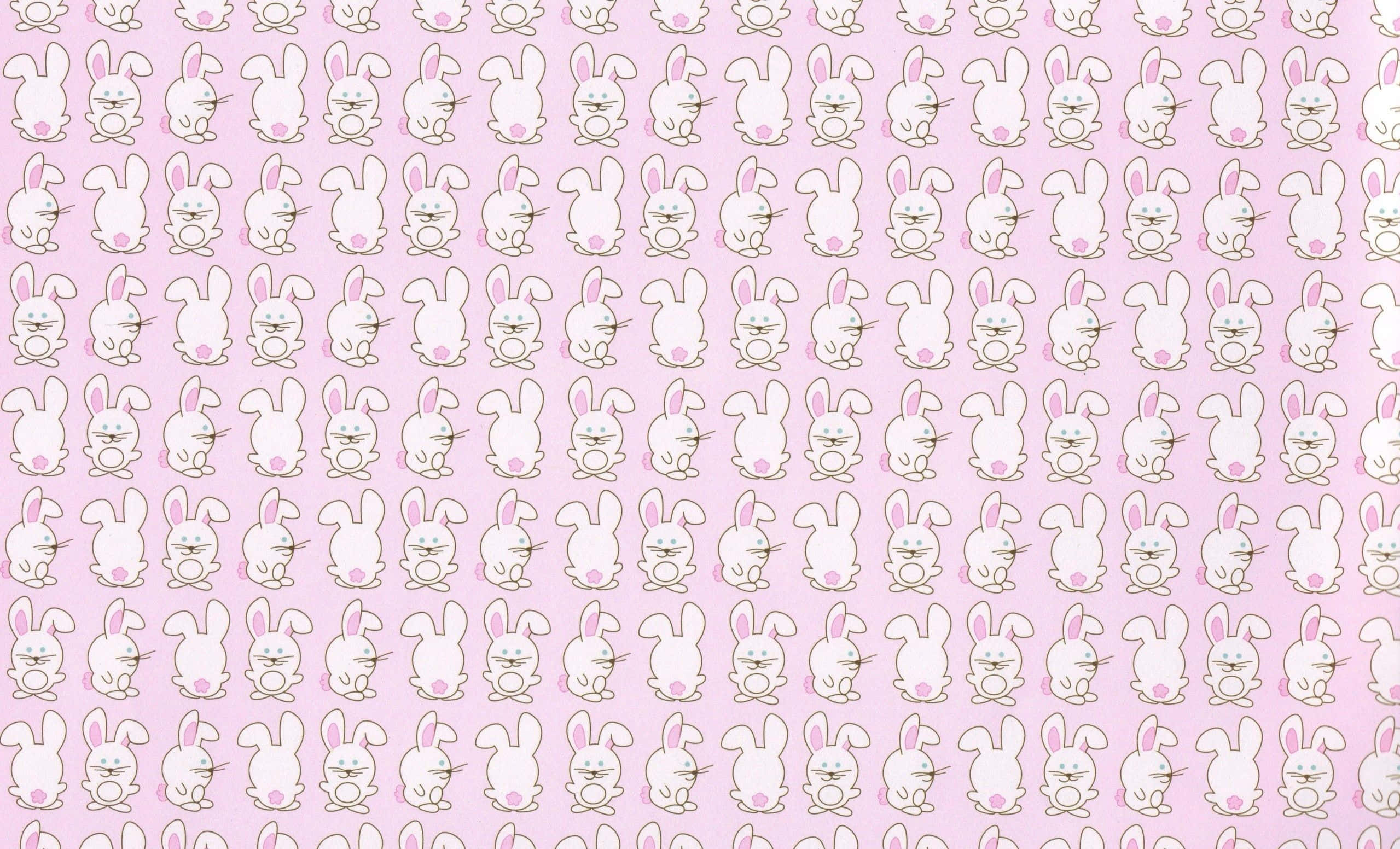 Jump For Joy With This Pink Bunny! Wallpaper