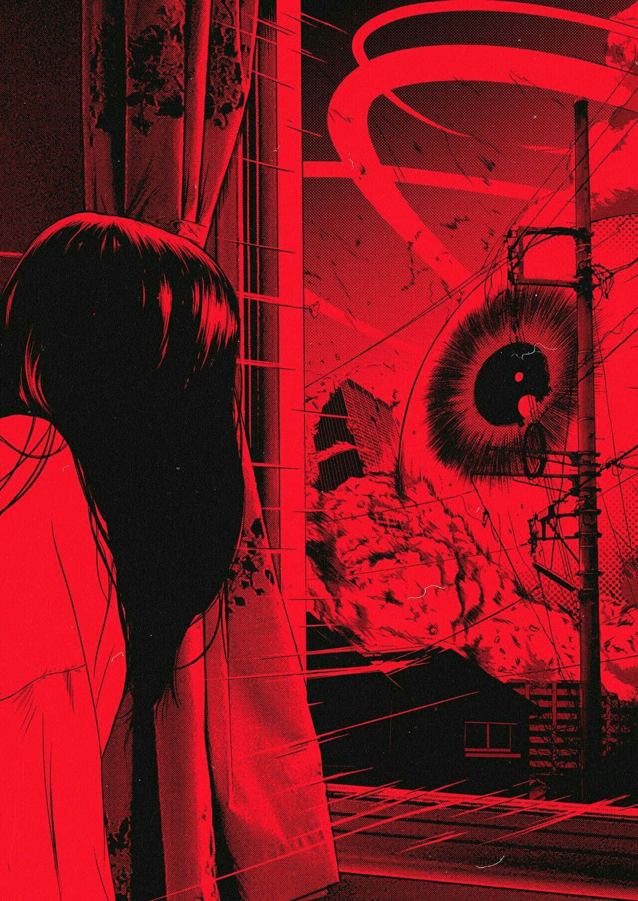 Junji Ito Red Anime Aesthetic Wallpaper