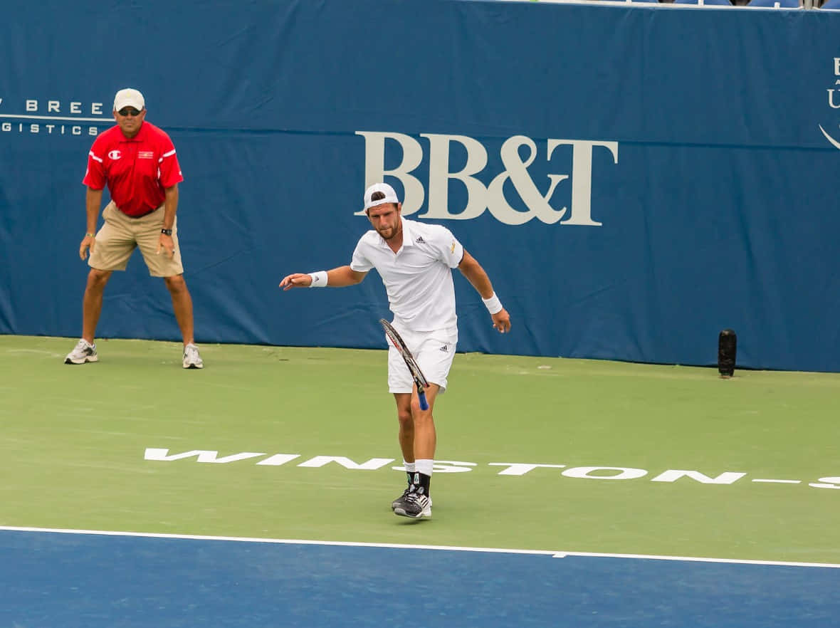 Jurgen Melzer Throwing His Tennis Racket Wallpaper