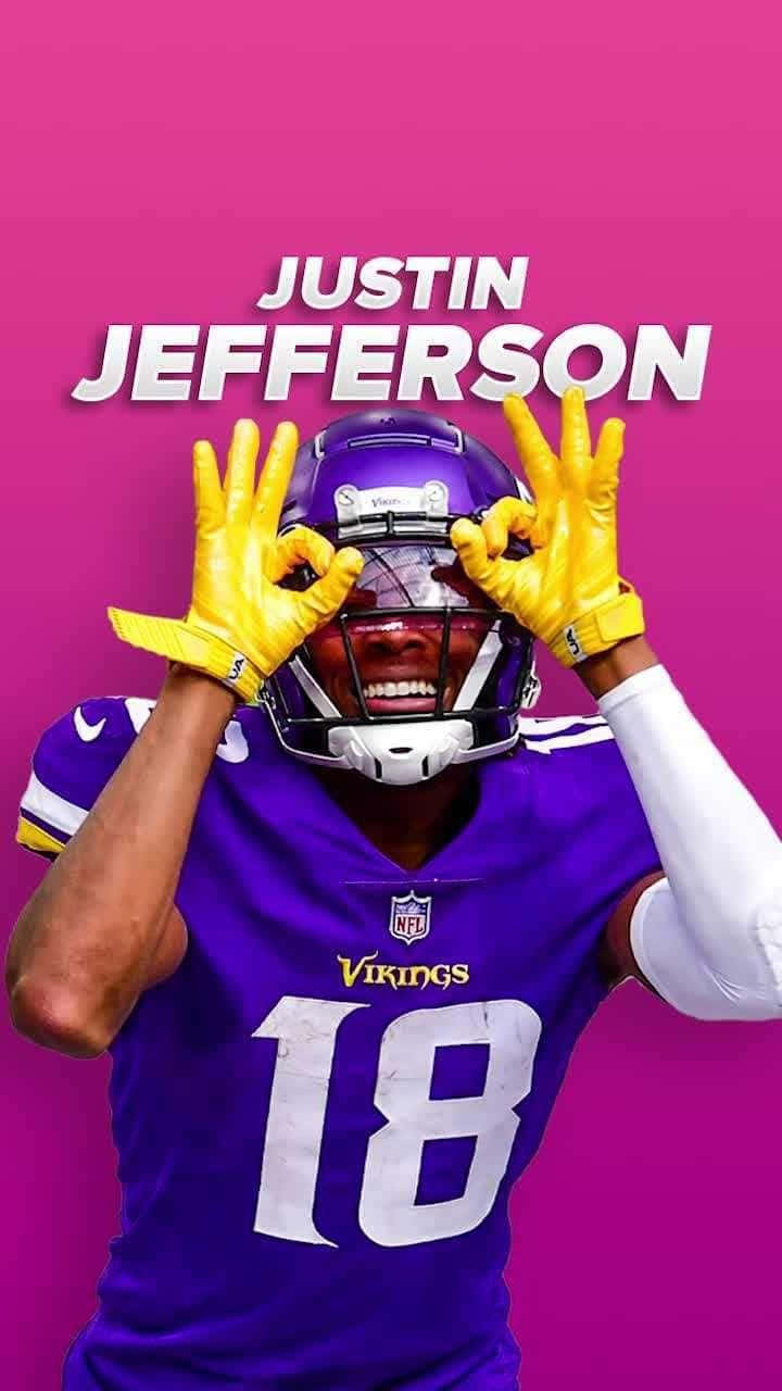 Justin Jefferson Vikings Celebration Wallpaper