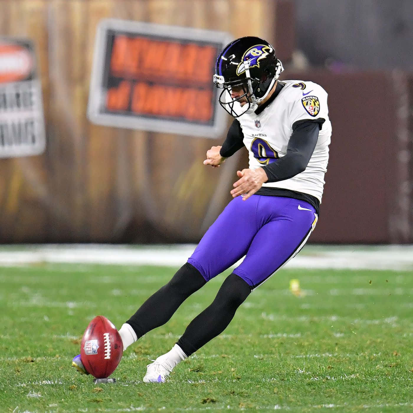 Justin Tucker Kicking Field Goal Wallpaper