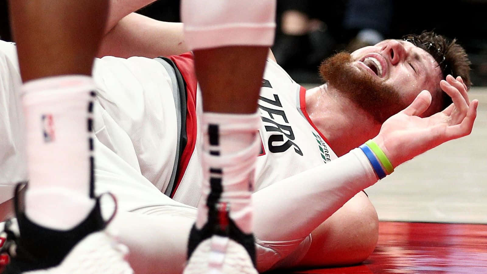 Jusuf Nurkic Leg Injury Versus Brooklyn Nets Wallpaper