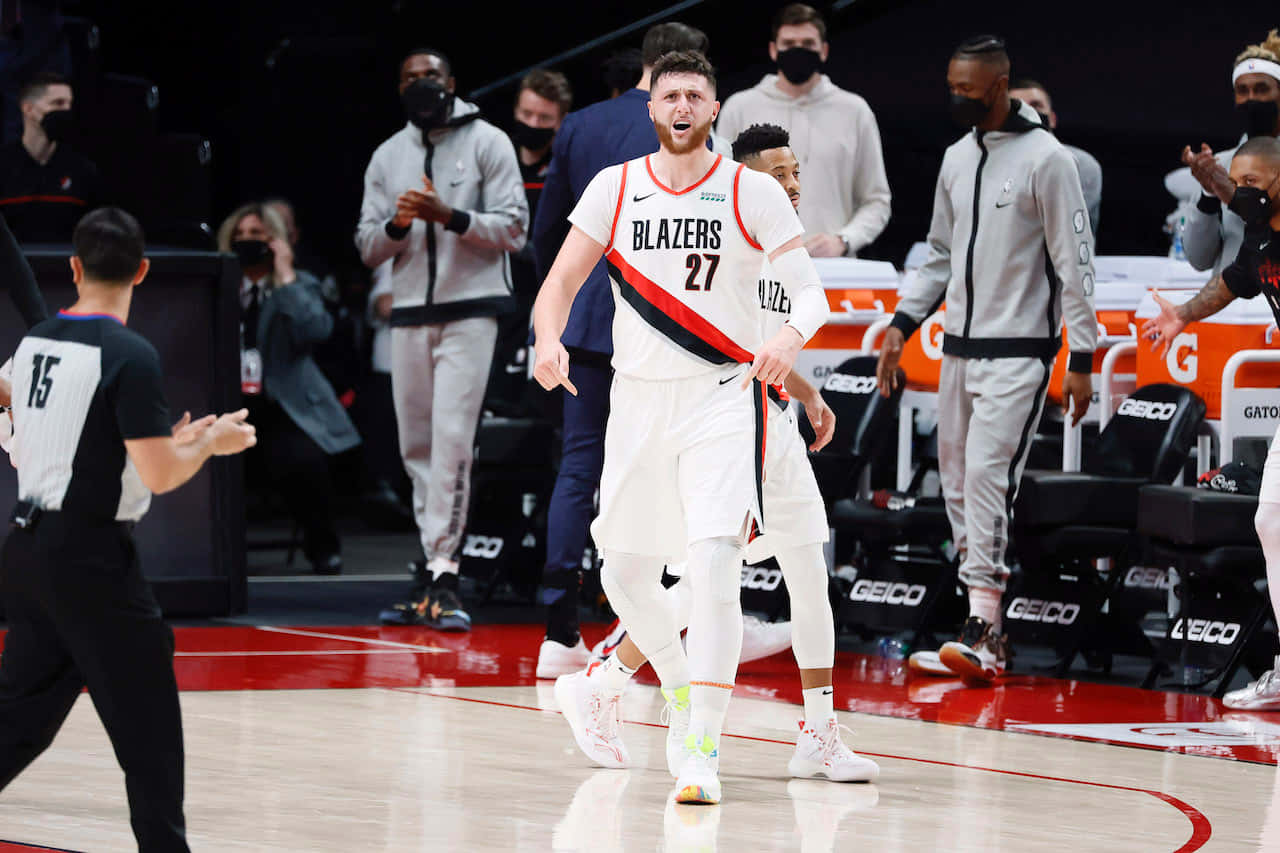 Jusuf Nurkic Victory Over Denver Nuggets 2021 Wallpaper