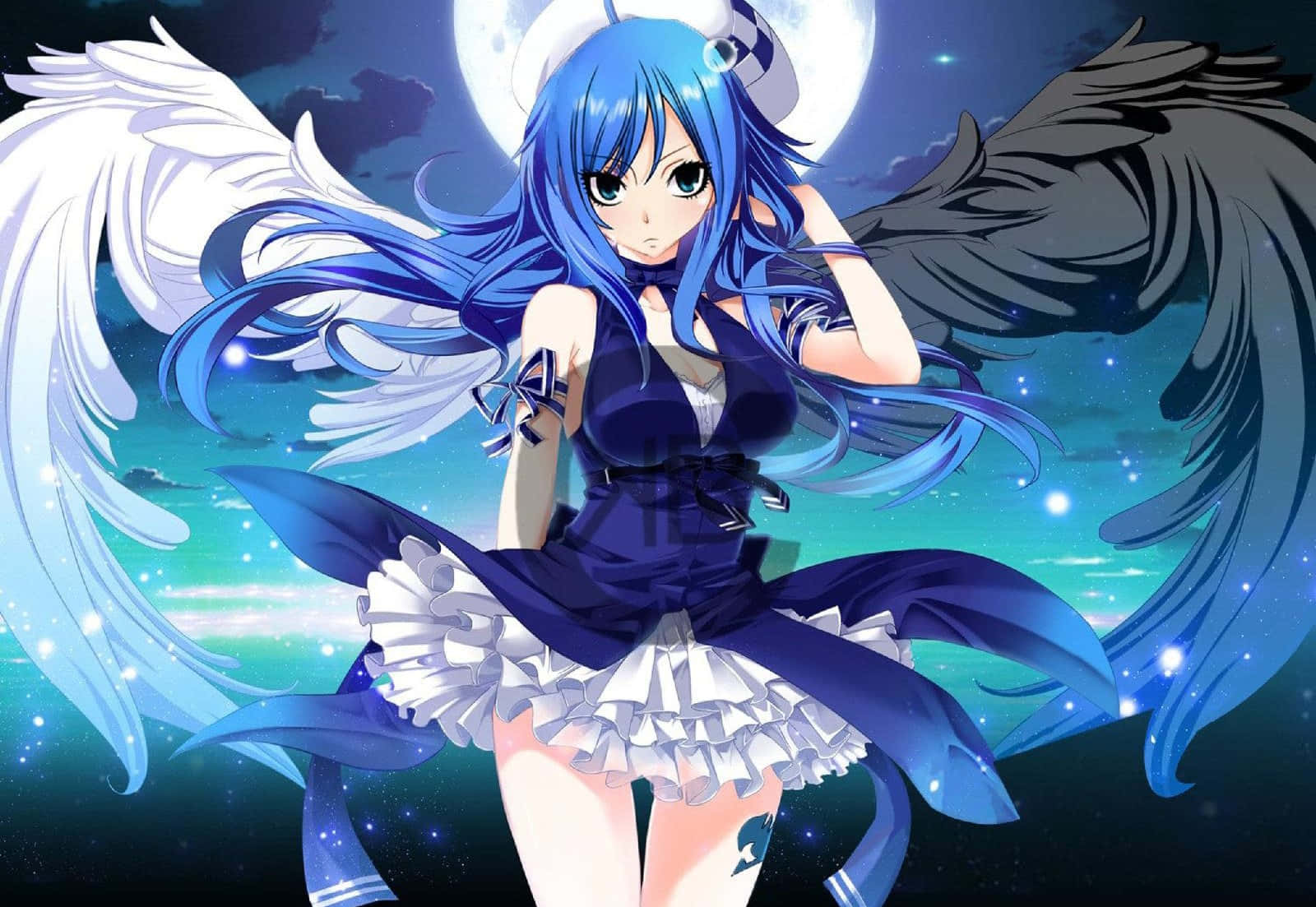 Juvia Lockser From Fairy Tail Wielding Powerful Water Magic Wallpaper