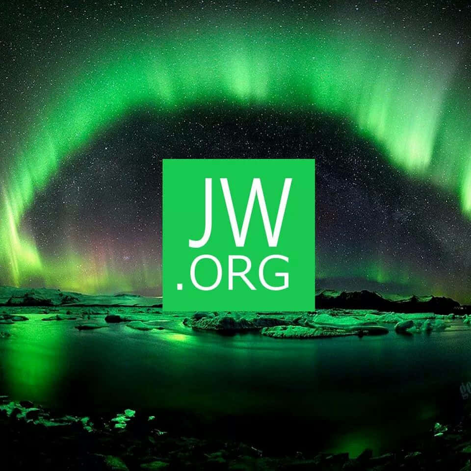 Jworg Logo With Green Aurora Wallpaper