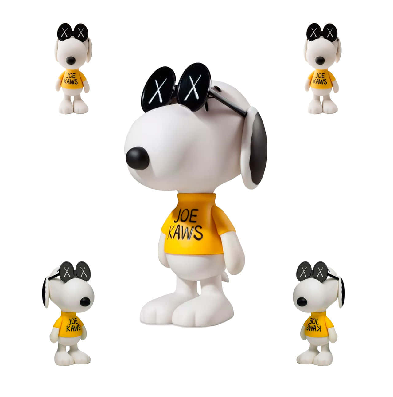 K A W S Snoopy Figurine Collection Wallpaper