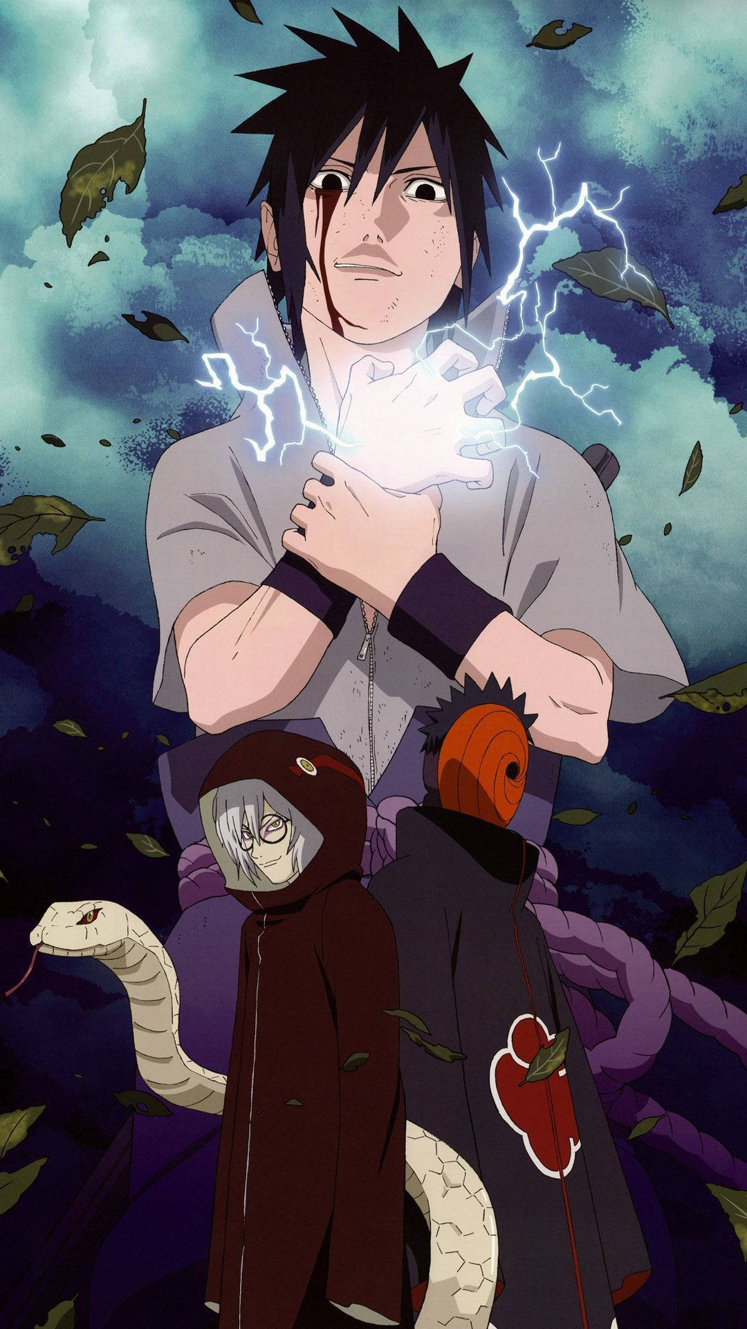 Kabuto Tobi And Sasuke Naruto Iphone Wallpaper