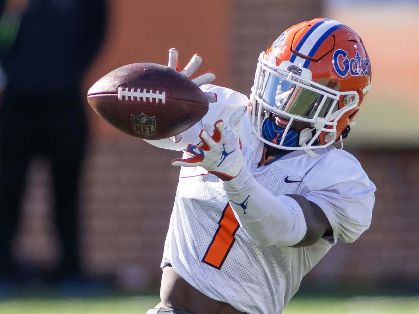 Kadarius Toney Catching Football Practice Wallpaper