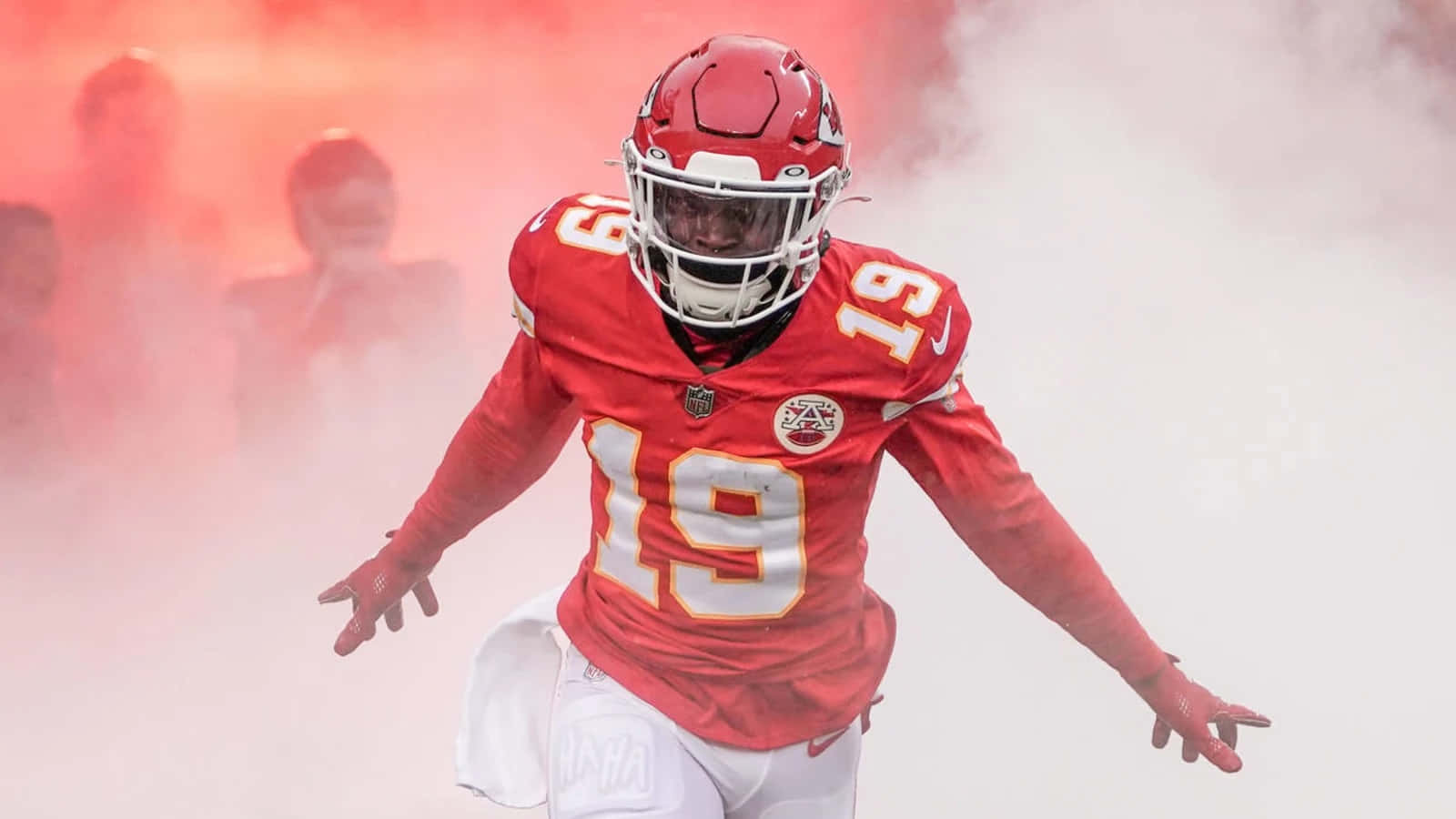 Kadarius Toney Emerging From Smoke Wallpaper