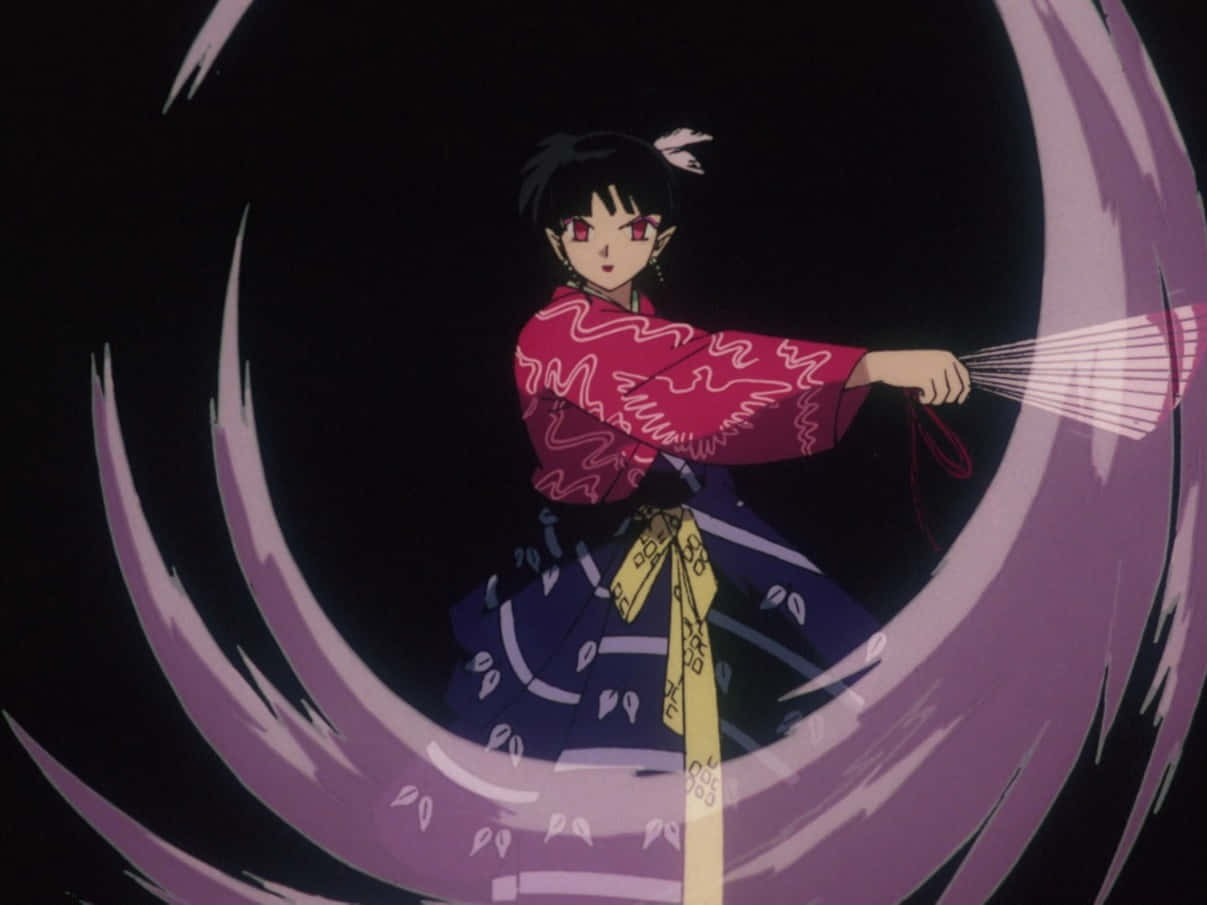 Kagura From Inuyasha Anime Series Wallpaper