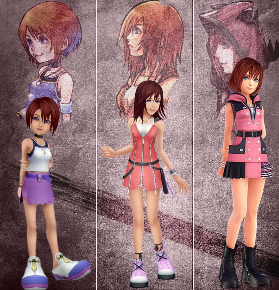 Kairi From Kingdom Hearts With Destiny's Embrace Keyblade Wallpaper