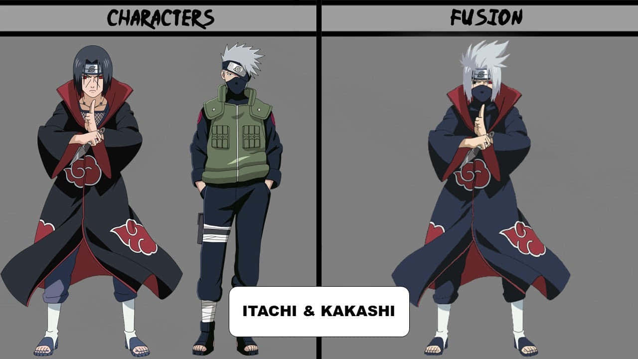 Kakashi And Itachi In Their Fierce Encounter Wallpaper