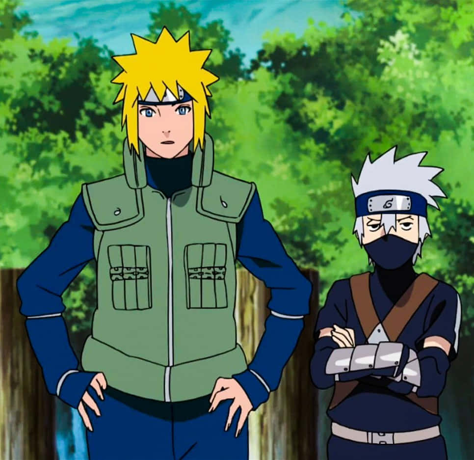 Kakashi And Minato - Master And Student Bond Wallpaper