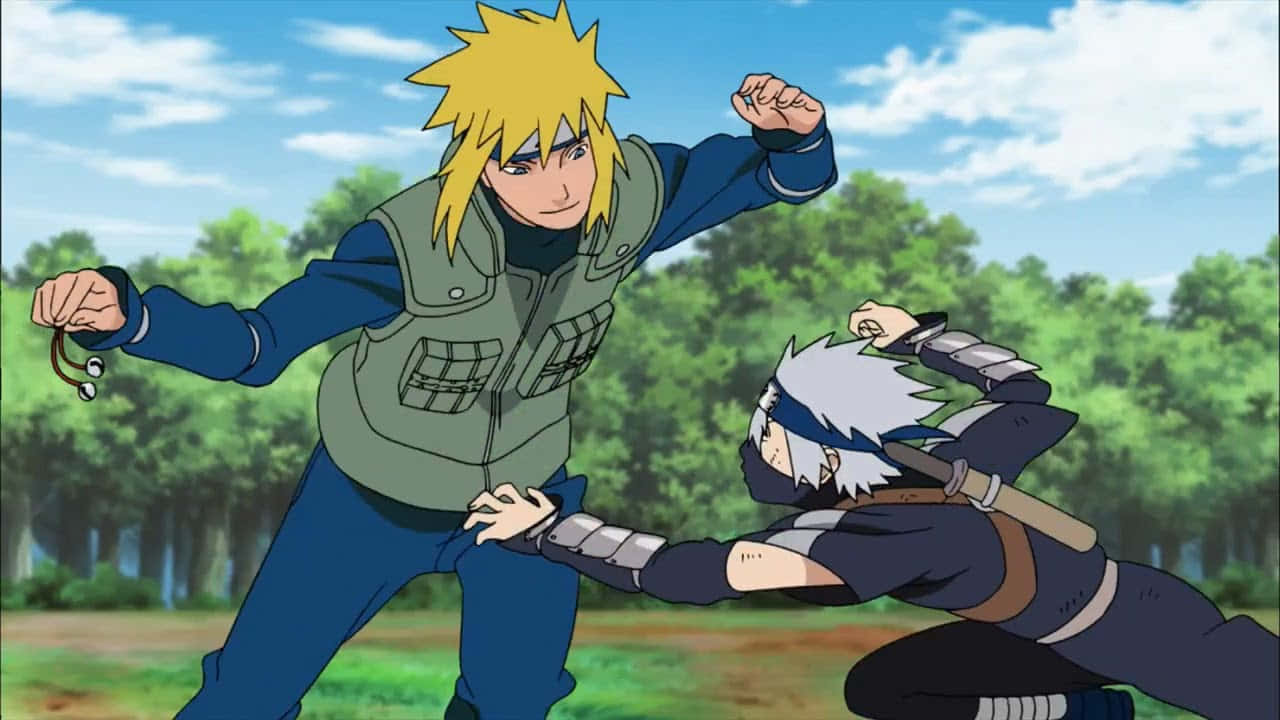 Kakashi And Minato - Master And Student Bond Wallpaper