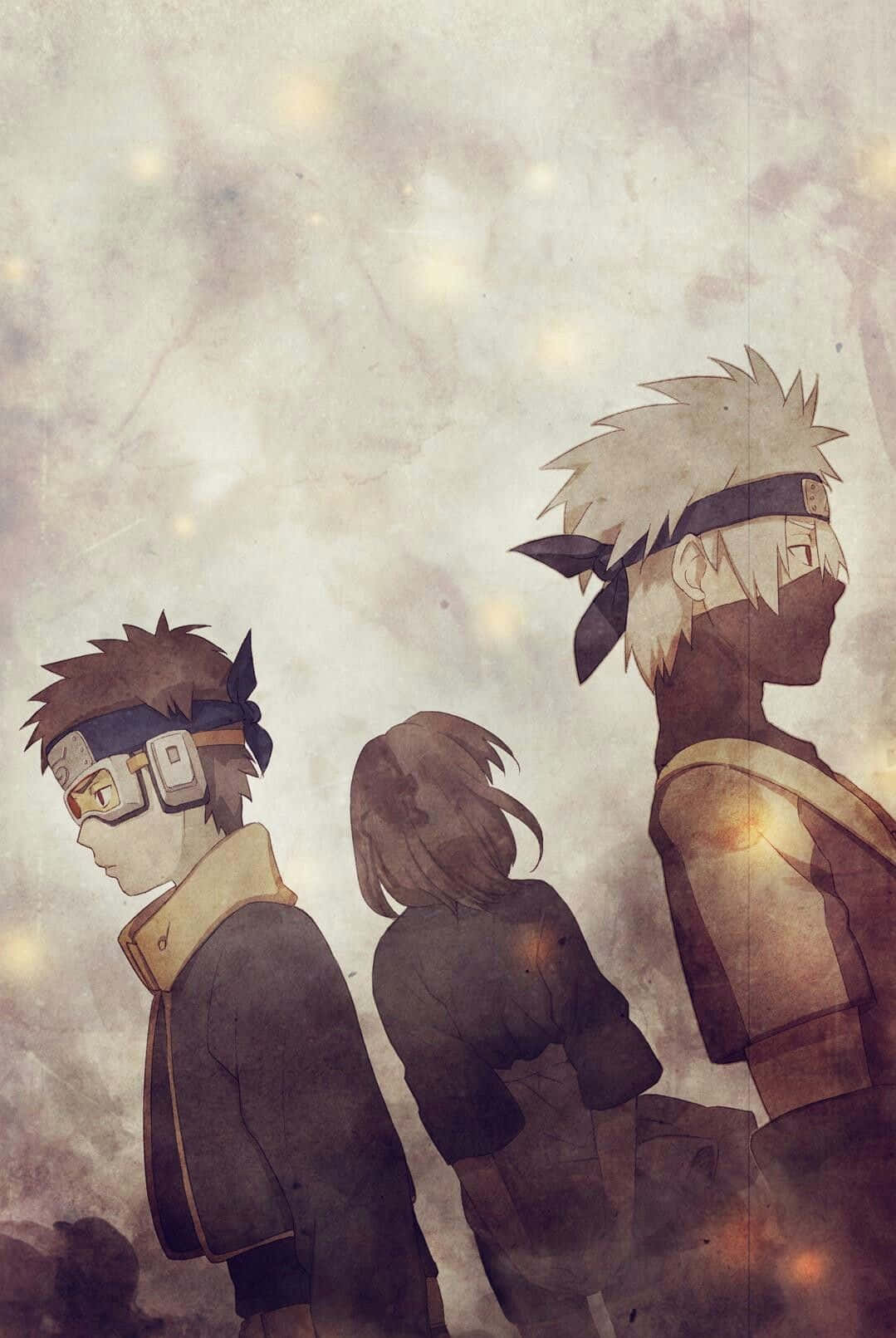 Kakashi And Obito With Rin Wallpaper