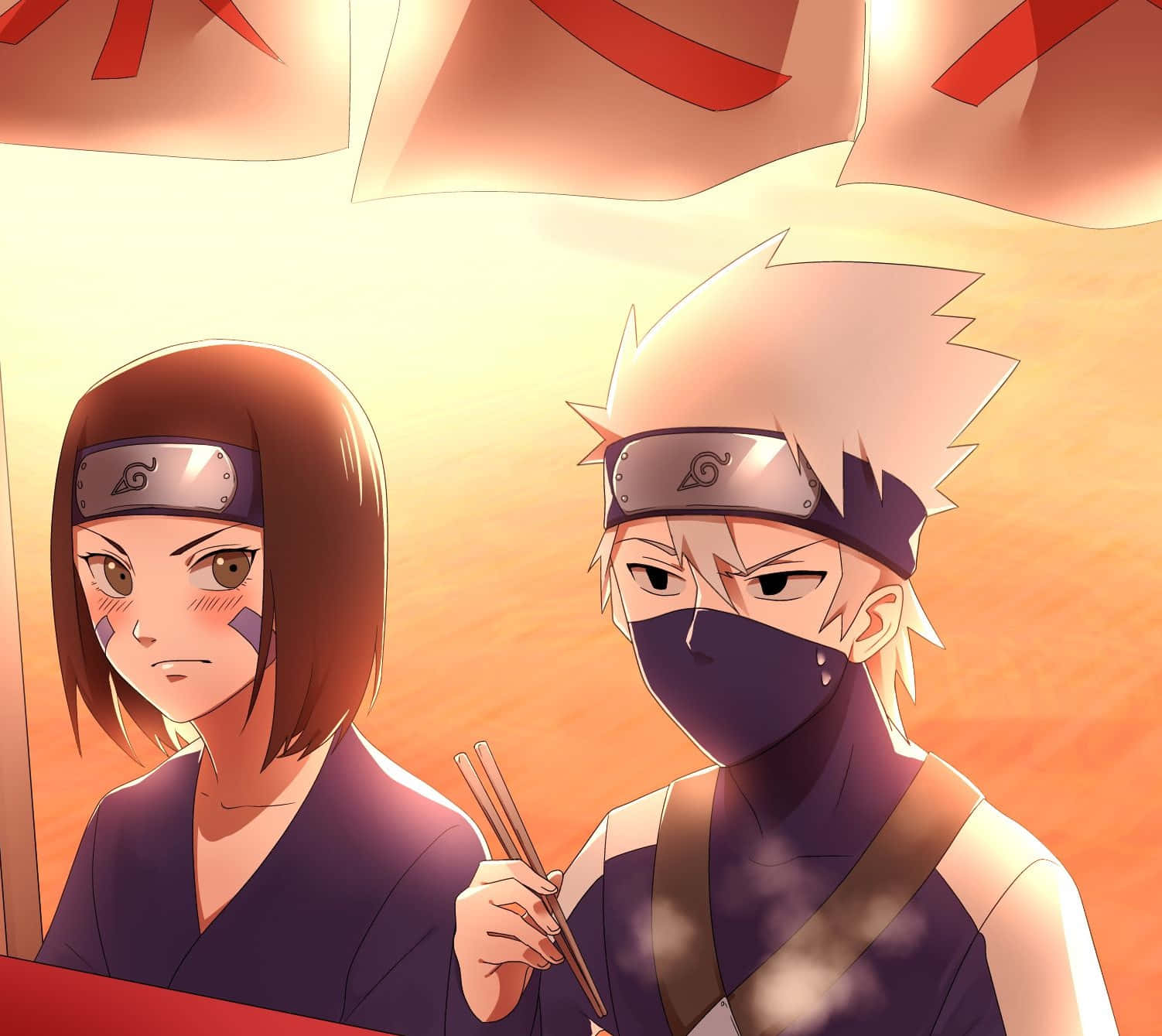 Kakashi And Rin 1502 X 1339 Wallpaper Wallpaper