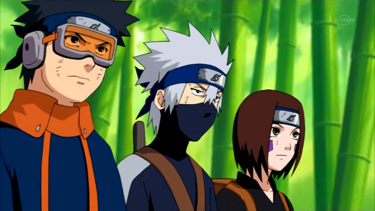 Kakashi And Rin - A Bond Of Friendship Wallpaper