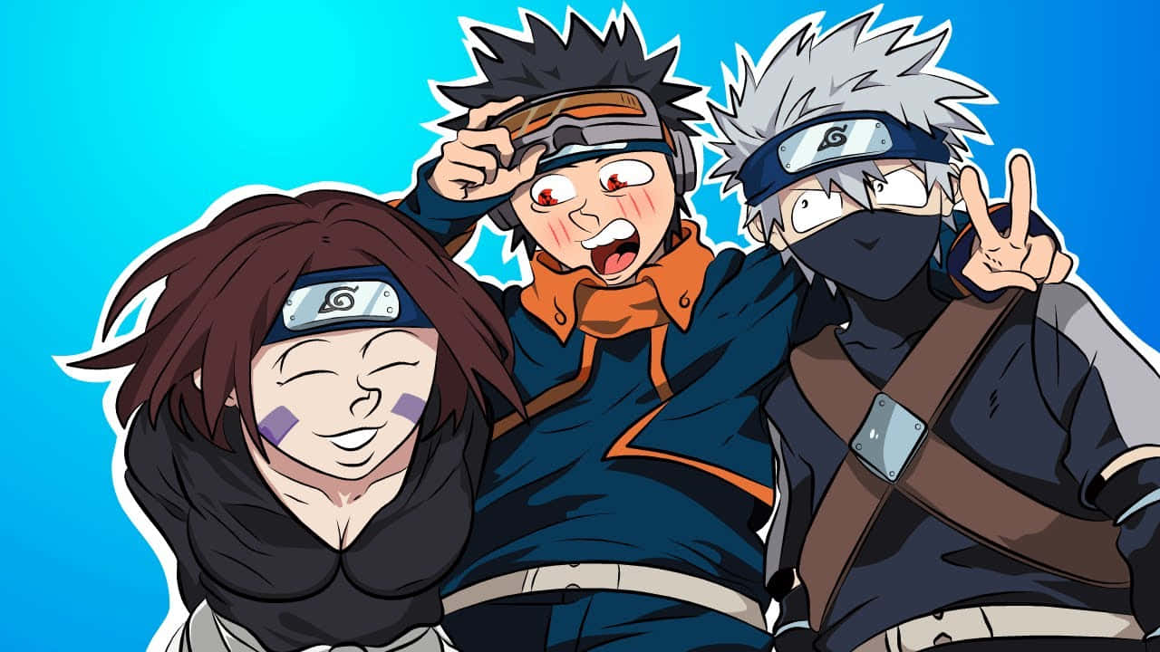 Kakashi And Rin - A Nostalgic Moment Wallpaper