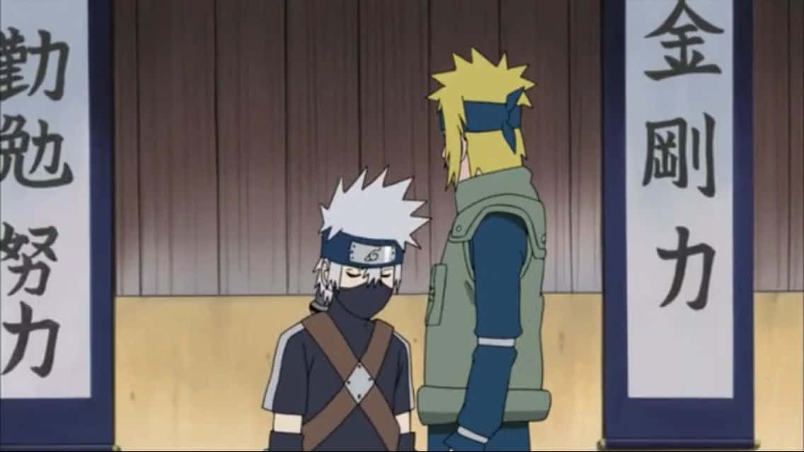 Kakashi Hatake And Minato Namikaze From Naruto Series Wallpaper