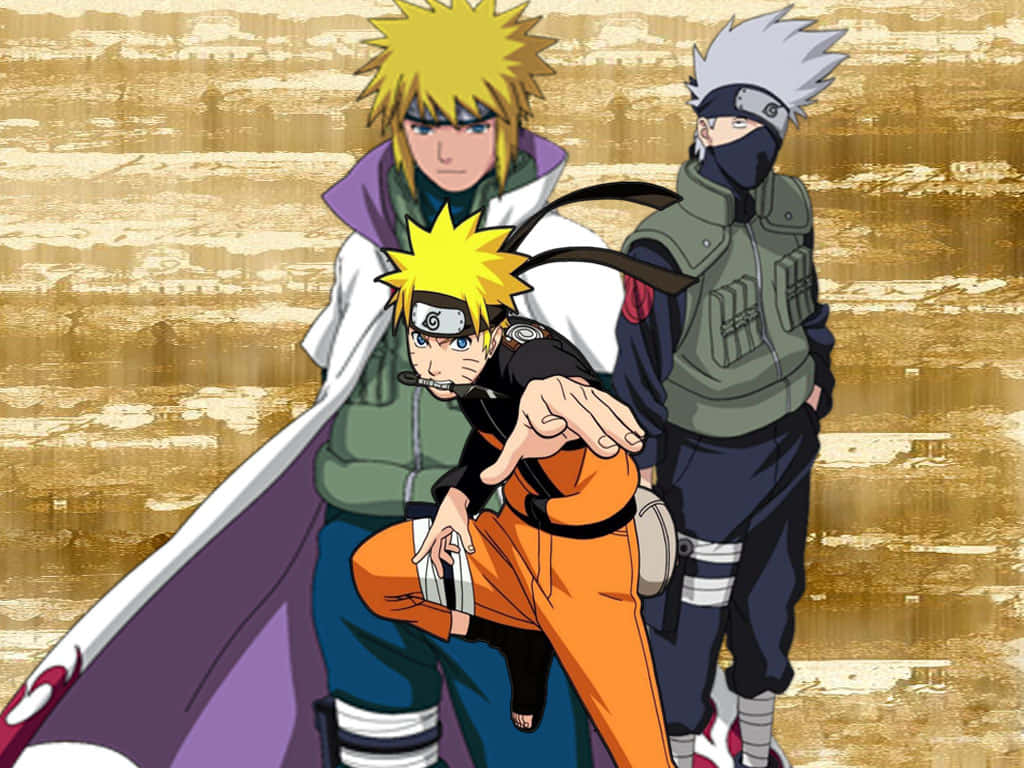 Kakashi Hatake And Minato Namikaze Side By Side Wallpaper