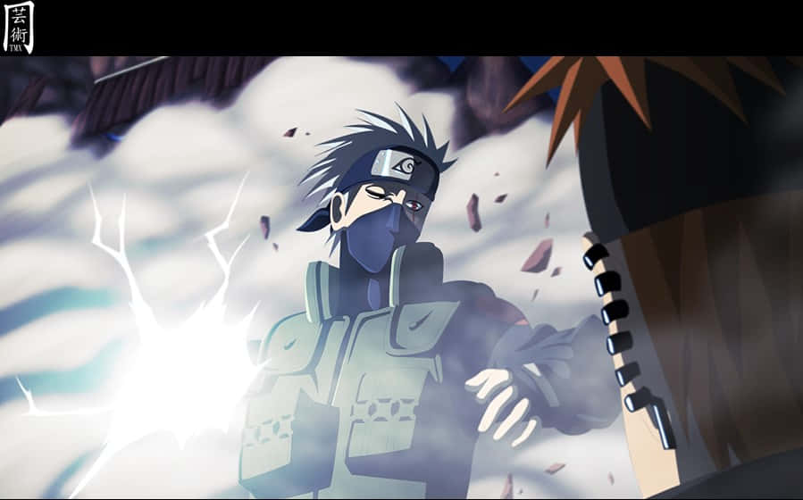 Kakashi Hatake Confronts Pain In An Epic Battle Scene Wallpaper