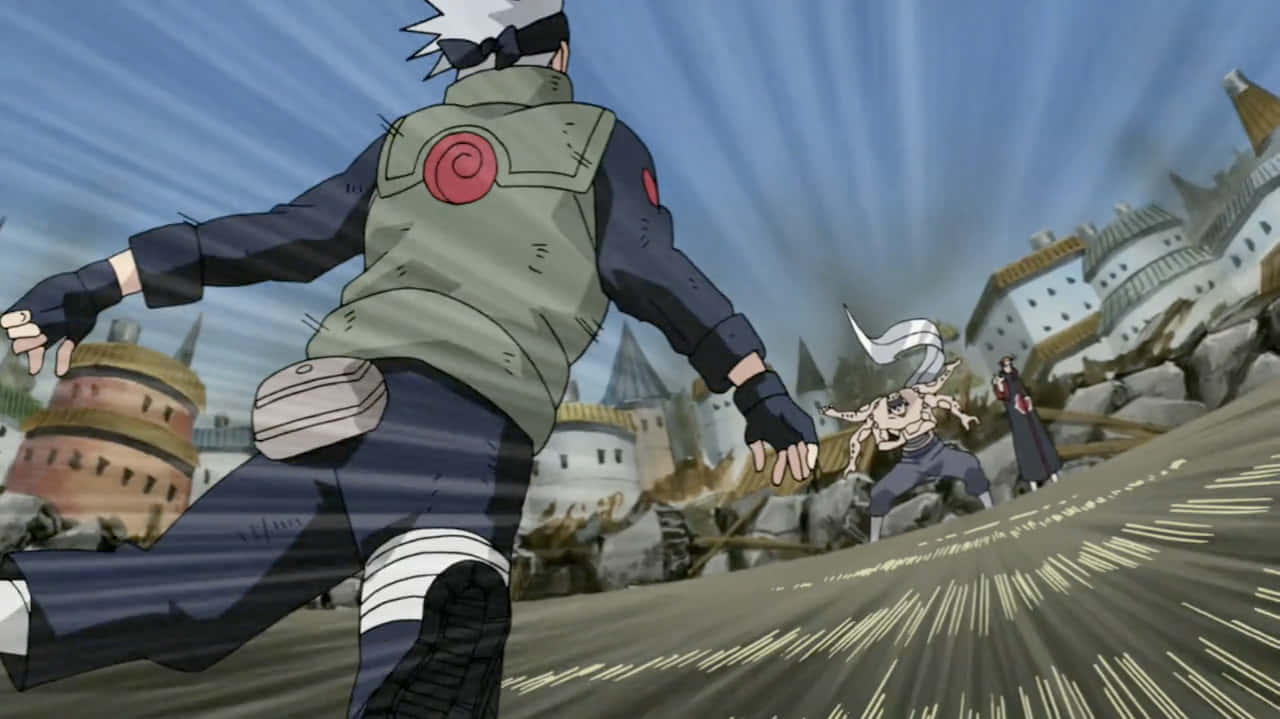 Kakashi Hatake Faces Off Against Pain In An Intense Battle Wallpaper