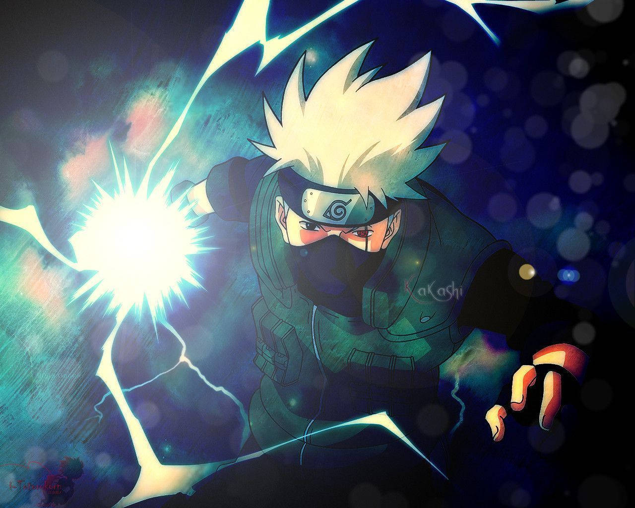 “kakashi Unleashes Chidori” Wallpaper