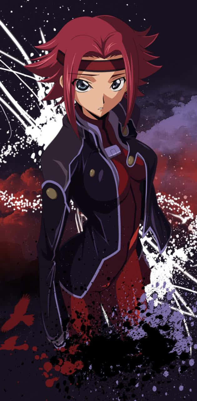 Kallen Stadtfeld Striking A Pose In Her Knightmare Uniform Wallpaper