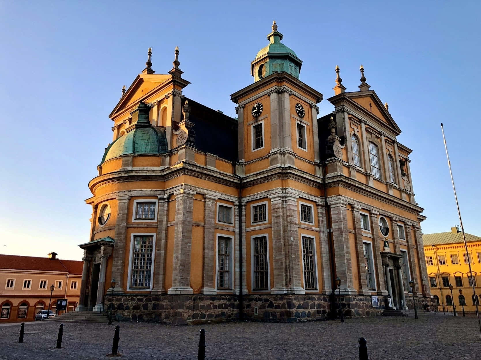 Kalmar Cathedral Sweden Sunset Wallpaper