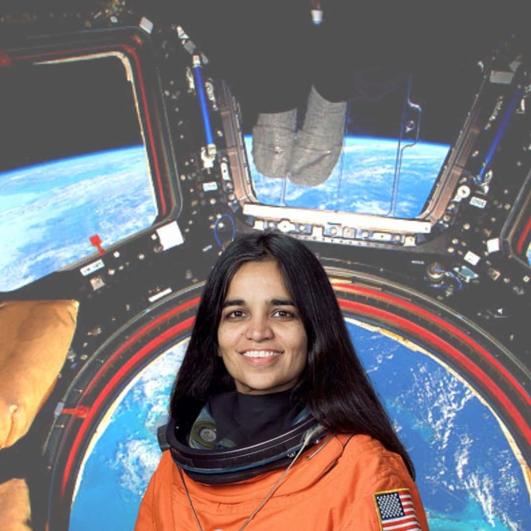 Kalpana Chawla Space Background Wallpaper