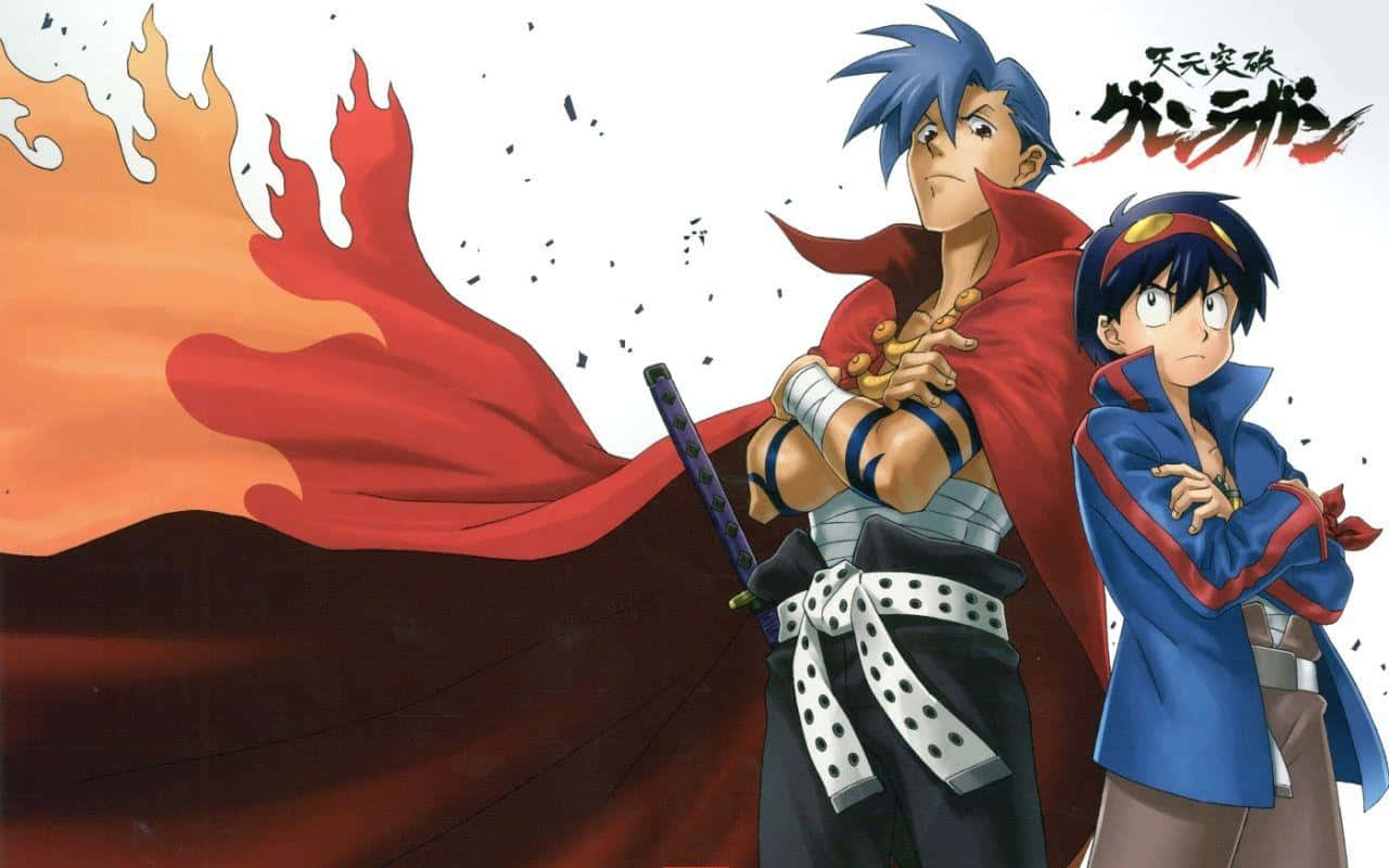 Kamina Standing Tall In Gurren Lagann Wallpaper