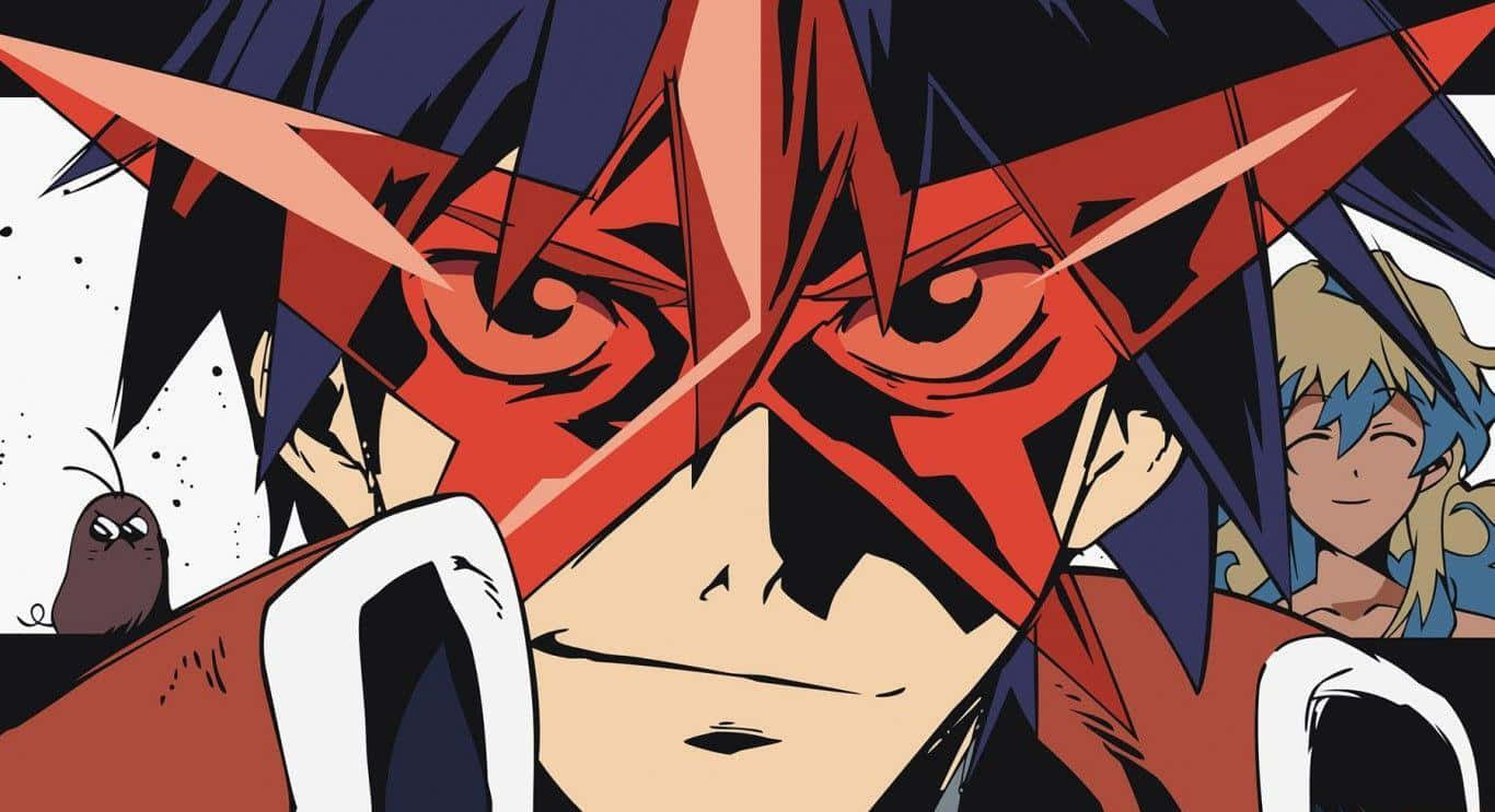 Kamina, The Fearless Leader Of Team Gurren, From Gurren Lagann Wallpaper