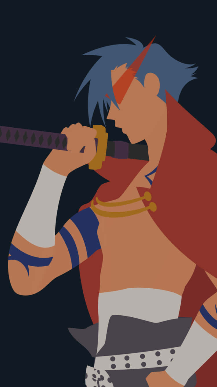 Kamina, The Fiery Leader - Gurren Lagann Wallpaper Wallpaper