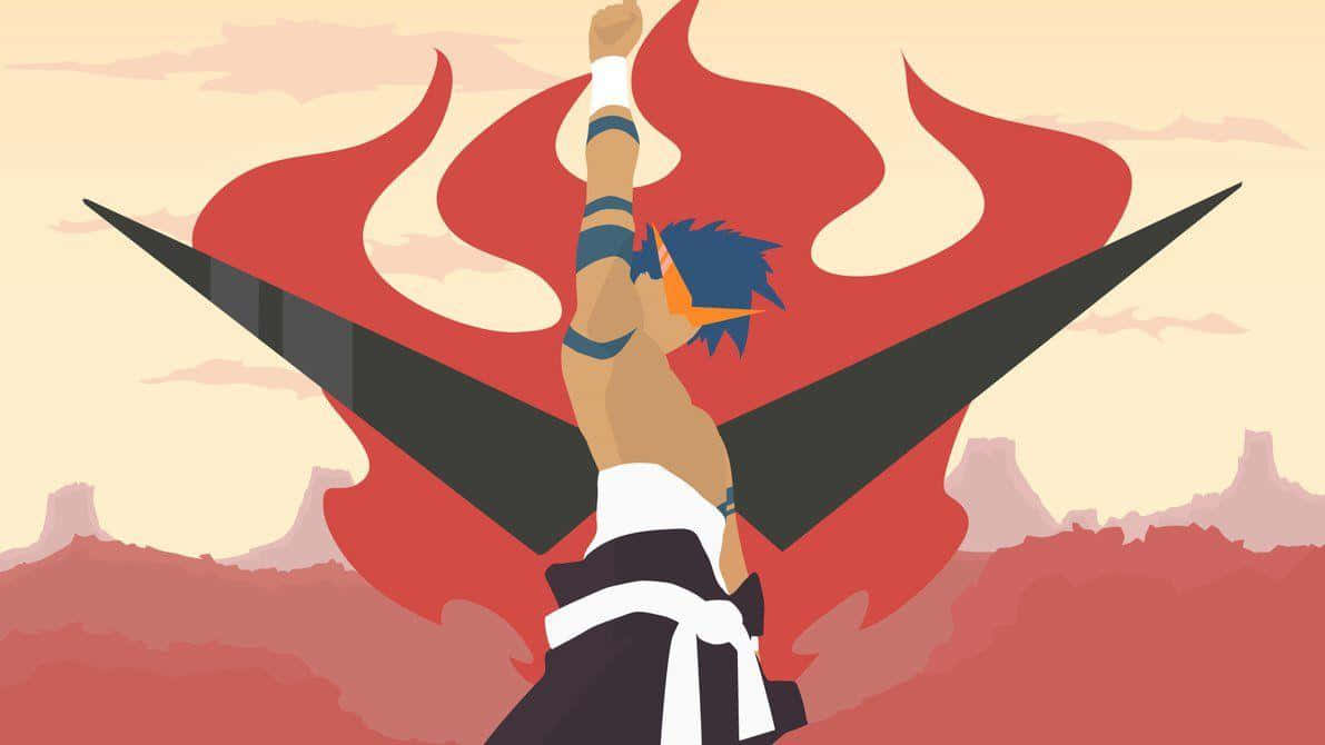 Kamina, The Spirited Leader Of Team Gurren Wallpaper