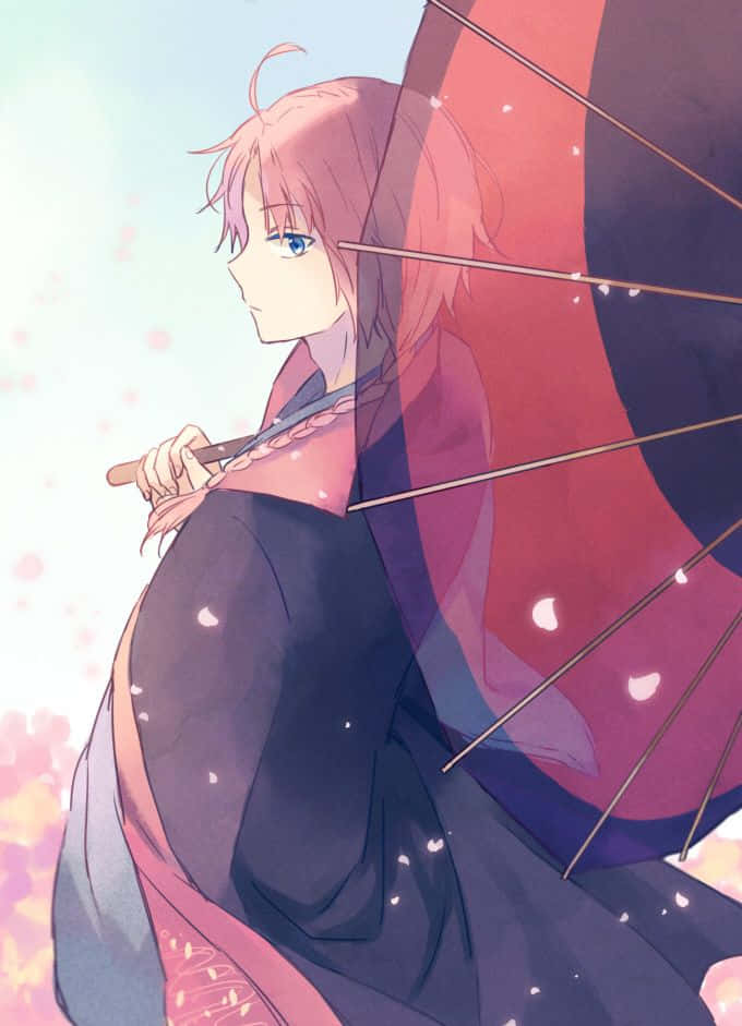 Kamui With Umbrella Anime Artwork Wallpaper