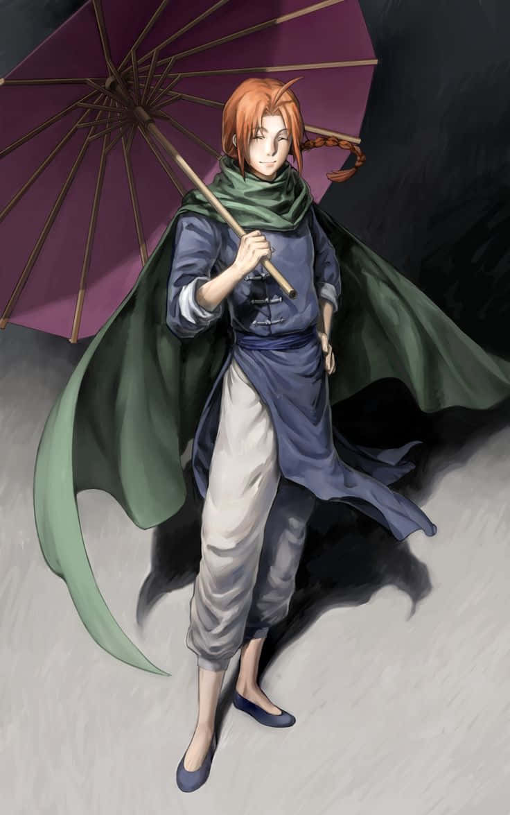 Kamuiwith Umbrella Gintama Artwork Wallpaper