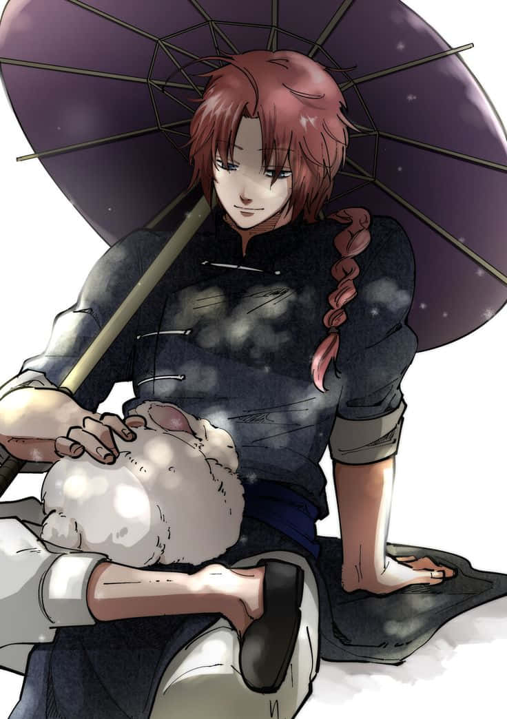 Kamuiwith Umbrella Gintama Wallpaper