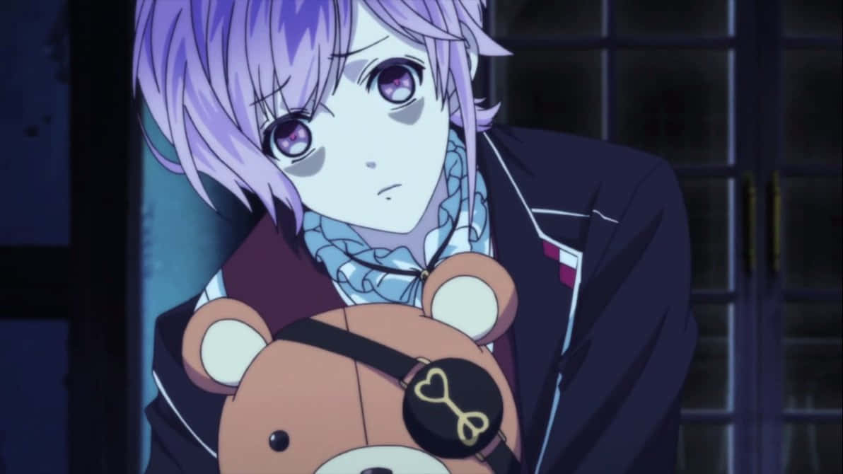 Kanato Sakamaki With Teddy Bear Wallpaper